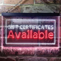 ADVPRO Gift Certificate Available Dual Color LED Neon Sign st6-i0142 - White & Red