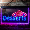 ADVPRO Desserts Shop Dual Color LED Neon Sign st6-i0144 - Red & Blue