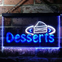 ADVPRO Desserts Shop Dual Color LED Neon Sign st6-i0144 - White & Blue