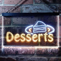 ADVPRO Desserts Shop Dual Color LED Neon Sign st6-i0144 - White & Yellow