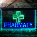 ADVPRO Pharmacy Cross Dual Color LED Neon Sign st6-i0151 - Green & Blue