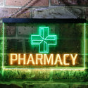 ADVPRO Pharmacy Cross Dual Color LED Neon Sign st6-i0151 - Green & Yellow
