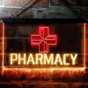 ADVPRO Pharmacy Cross Dual Color LED Neon Sign st6-i0151 - Red & Yellow