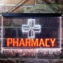 ADVPRO Pharmacy Cross Dual Color LED Neon Sign st6-i0151 - White & Orange