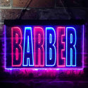 ADVPRO Barber Shop Illuminated Dual Color LED Neon Sign st6-i0152 - Red & Blue