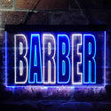 ADVPRO Barber Shop Illuminated Dual Color LED Neon Sign st6-i0152 - White & Blue