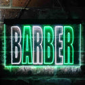 ADVPRO Barber Shop Illuminated Dual Color LED Neon Sign st6-i0152 - White & Green