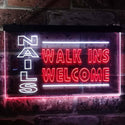 ADVPRO Nails Walk in Welcome Dual Color LED Neon Sign st6-i0159 - White & Red