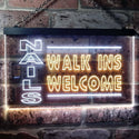 ADVPRO Nails Walk in Welcome Dual Color LED Neon Sign st6-i0159 - White & Yellow