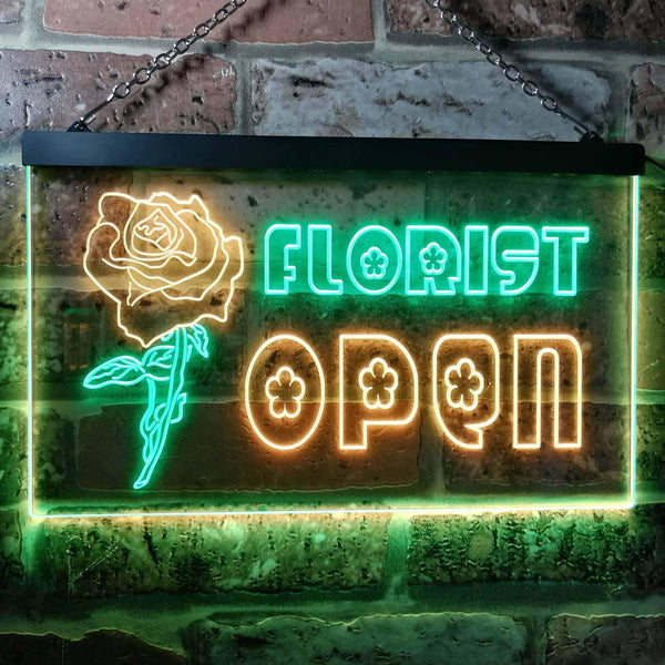 ADVPRO Florist Flower Open Dual Color LED Neon Sign st6-i0161 - Green & Yellow