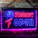 ADVPRO Florist Flower Open Dual Color LED Neon Sign st6-i0161 - Red & Blue