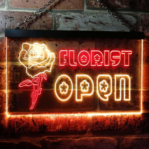 ADVPRO Florist Flower Open Dual Color LED Neon Sign st6-i0161 - Red & Yellow