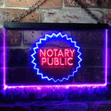 ADVPRO Notary Public Dual Color LED Neon Sign st6-i0169 - Blue & Red