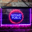 ADVPRO Notary Public Dual Color LED Neon Sign st6-i0169 - Red & Blue