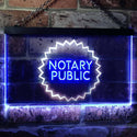 ADVPRO Notary Public Dual Color LED Neon Sign st6-i0169 - White & Blue