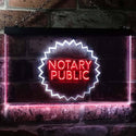 ADVPRO Notary Public Dual Color LED Neon Sign st6-i0169 - White & Red