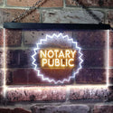 ADVPRO Notary Public Dual Color LED Neon Sign st6-i0169 - White & Yellow