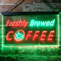 ADVPRO Freshly Brewed Coffee Kitchen Dual Color LED Neon Sign st6-i0170 - Green & Red