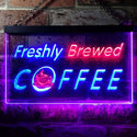 ADVPRO Freshly Brewed Coffee Kitchen Dual Color LED Neon Sign st6-i0170 - Red & Blue