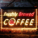 ADVPRO Freshly Brewed Coffee Kitchen Dual Color LED Neon Sign st6-i0170 - Red & Yellow