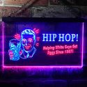 ADVPRO Hip Hop Helping White Guys Beer Bar Dual Color LED Neon Sign st6-i0171 - Blue & Red