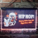 ADVPRO Hip Hop Helping White Guys Beer Bar Dual Color LED Neon Sign st6-i0171 - White & Orange