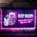 ADVPRO Hip Hop Helping White Guys Beer Bar Dual Color LED Neon Sign st6-i0171 - White & Purple