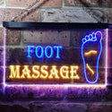 ADVPRO Foot Massage Shop Dual Color LED Neon Sign st6-i0178 - Blue & Yellow