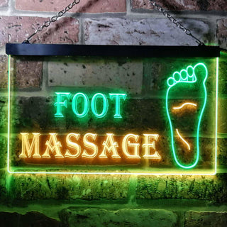 ADVPRO Foot Massage Shop Dual Color LED Neon Sign st6-i0178 - Green & Yellow