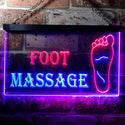 ADVPRO Foot Massage Shop Dual Color LED Neon Sign st6-i0178 - Red & Blue