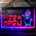 ADVPRO Pizza Open Shop Dual Color LED Neon Sign st6-i0183 - Blue & Red