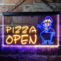 ADVPRO Pizza Open Shop Dual Color LED Neon Sign st6-i0183 - Blue & Yellow