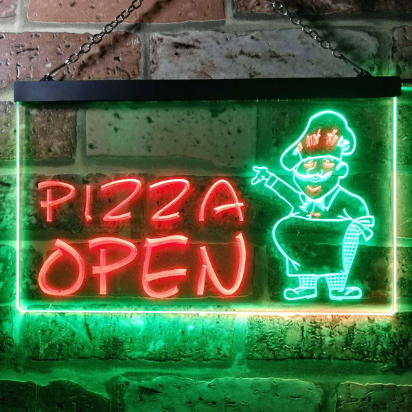 ADVPRO Pizza Open Shop Dual Color LED Neon Sign st6-i0183 - Green & Red