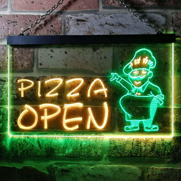 ADVPRO Pizza Open Shop Dual Color LED Neon Sign st6-i0183 - Green & Yellow