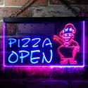 ADVPRO Pizza Open Shop Dual Color LED Neon Sign st6-i0183 - Red & Blue