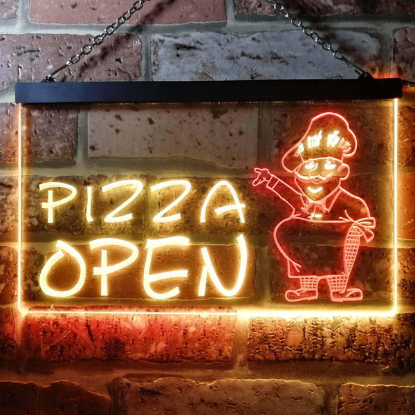 ADVPRO Pizza Open Shop Dual Color LED Neon Sign st6-i0183 - Red & Yellow