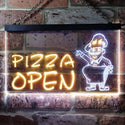 ADVPRO Pizza Open Shop Dual Color LED Neon Sign st6-i0183 - White & Yellow