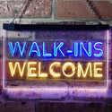 ADVPRO Walk Ins Welcome Open Barber Beauty Shop Massage Dual Color LED Neon Sign st6-i0190 - Blue & Yellow