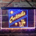 ADVPRO Cocktails Display Dual Color LED Neon Sign st6-i0191 - Blue & Yellow