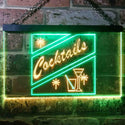 ADVPRO Cocktails Display Dual Color LED Neon Sign st6-i0191 - Green & Yellow