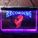 ADVPRO Recording On Air Microphone Studio Dual Color LED Neon Sign st6-i0206 - Blue & Red
