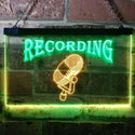 ADVPRO Recording On Air Microphone Studio Dual Color LED Neon Sign st6-i0206 - Green & Yellow