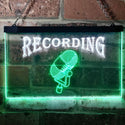 ADVPRO Recording On Air Microphone Studio Dual Color LED Neon Sign st6-i0206 - White & Green