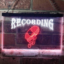 ADVPRO Recording On Air Microphone Studio Dual Color LED Neon Sign st6-i0206 - White & Red