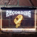 ADVPRO Recording On Air Microphone Studio Dual Color LED Neon Sign st6-i0206 - White & Yellow