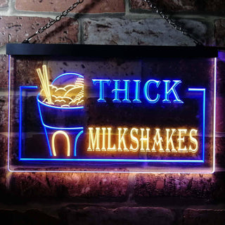 ADVPRO Thick Milkshakes Shop Dual Color LED Neon Sign st6-i0210 - Blue & Yellow