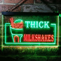 ADVPRO Thick Milkshakes Shop Dual Color LED Neon Sign st6-i0210 - Green & Red