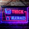 ADVPRO Thick Milkshakes Shop Dual Color LED Neon Sign st6-i0210 - Red & Blue