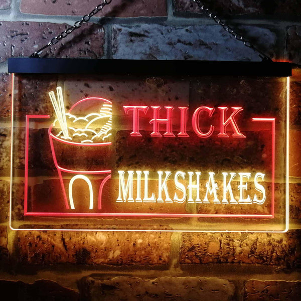 ADVPRO Thick Milkshakes Shop Dual Color LED Neon Sign st6-i0210 - Red & Yellow
