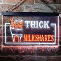 ADVPRO Thick Milkshakes Shop Dual Color LED Neon Sign st6-i0210 - White & Orange